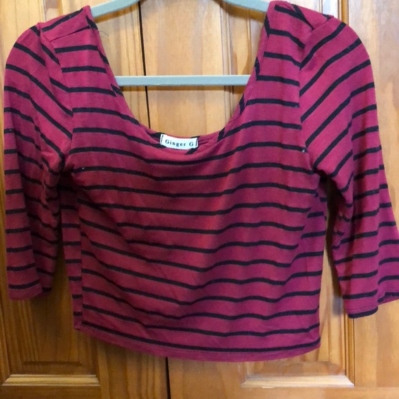 Long sleeved stripped crop top - Picture 1 of 1